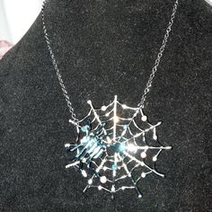 This Is An Original Betsey Johnson Beautiful Holloween Spiderweb Necklace. Nwt This Has Lots Of Crystal On It. Spiderweb Necklace, Betsey Johnson Jewelry, Spider Web, Betsey Johnson, Black Blue, Blue Black, Women Jewelry, Crystals, Women Shopping