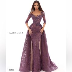 Brand New With Tags Tarik Ediz Couture Dress 93633. Retails For $1000. Also Have Available Extra Fabric (Retails $300). Total Worth $1300. Paid Full Price For It But Then Decided On A Different Dress. Size 14.