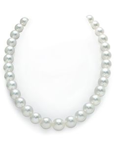 This exquisite South Sea pearl necklace features 11-13mm, AAAA quality pearls hand-picked for their radiant luster.
This necklace can be customized to your specifications, and comes packaged in a beautiful jewelry gift box with a complementary pearl care kit.
This strand is accompanied by an official appraisal by the GLA (Gemological Laboratory of America) detailing the specifics and retail value of the strand. A unique certificate is generated for every order. White Gold Pearl Ring, Sage Ring, White Necklaces, Baking Treats, South Sea Pearl Necklace, Prom Inspo, Gold Pearl Ring, Wear Pearls, Creature Artwork