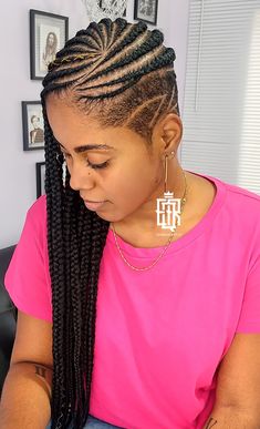 Mama Hair, Half Braid, Afro Braids, Lemonade Braids, Faux Locs Hairstyles, Creative Hair