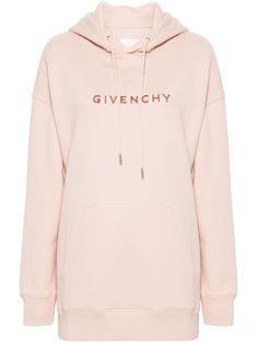 blush pink cotton jersey texture appliqué logo to the front signature 4G appliqué to the rear drawstring hood V-neck drop shoulder long sleeves ribbed cuffs and hem front pouch pocket straight hem French terry lining Luxury Long Sleeve Hoodie With Logo Print, Luxury Hoodie Sweatshirt, Pink Cotton Hoodie With Logo Detail, Luxury Cotton Hoodie Sweatshirt, Pink Hoodie With Logo For Winter, Luxury Hooded Sweatshirt With Logo Detail, Casual Pink Hoodie With Logo Detail, Pink Winter Hoodie With Logo Detail, Pink Winter Hoodie With Logo