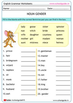 an english worksheet with words and pictures for children to use in the classroom