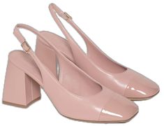 Classic Pink Heels For Spring, Classic Heels For Summer Galas, Chic Spring Heels With Rubber Heel Cap, Chic Heels With Heel Strap For Galas, Classic Summer Heels For Galas, Spring Heels With Rubber Heel Cap, Medium Width, Classic Spring Party Slingback Pumps, Chic Round Toe Slingback Pumps For Spring, Trendy Slingback Pumps For Spring Workwear