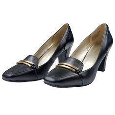 New Without Tags 3" Heel Heeled Loafers, Gold Black, Shoes Women Heels, Shoes Heels, Loafers, Size 10, Women Shoes, Tags, Heels