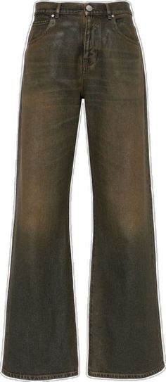 Brown Denim Pants For Work, Brown Denim Pants For Workwear, Brown Denim Workwear Pants, Brown Flare Jeans With Five Pockets For Fall, Brown Jeans With Belt Loops For Fall, Brown Jeans With Belt Loops For Work, Brown Fall Jeans With Belt Loops, Brown Workwear Jeans With Belt Loops, Brown Cotton Flare Jeans With Five Pockets