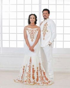 Beautiful Wedding Outfit Couples' Wedding Cloth Habesha Couples' Wedding Dress Zuria Habesha Cloth for Couples ሀበሻ ቀሚስ ሀበሻ ልብስ Ethiopian Wedding, Ethiopian Clothing, Ethiopian Dress, Joyous Celebration, Handwoven Fabric, Cultural Heritage, Ethiopia, Wedding Couples, Wedding Outfit