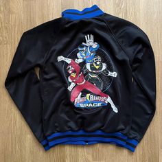 Vintage Power Rangers in Space, late 90's tv series promo jacket. Adult small, in excellent condition. Full zip track jacket style with big back graphic. Power Rangers In Space, Power Ranger, Late 90s, In Space, Track Jacket, Power Rangers, Track Jackets, Jacket Style, Tv Series