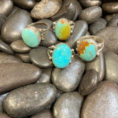 Lawton Oklahoma, Real Turquoise Jewelry, Western Fashion Jewelry, Large Turquoise Ring, Mens Stainless Steel Rings, Leaf Engagement Ring, Real Turquoise, Bridal Wedding Rings, Ring Simple