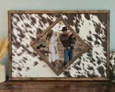 Framed Cowhide Mirror / Western Mirror/ Cowhide Decor - Etsy