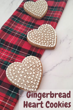 three heart shaped gingerbread cookies on a napkin Gingerbread Cookie Dough, Gingerbread Cookie, Fool Proof Recipes, Heart Cookies, Tasty Bites, Yummy Cookies, Get Creative, Recipe Collection