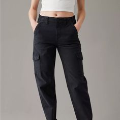 A High Rise & Wide Leg For A Cool, Slouchy Fit. Dreamy, Drapey Stretch Fabric Soft, Lightweight Tencel Twill Cargo Pockets 98% Lyocell, 2% Elastane Fast Shipping Quick Shipping Bundle And Save Carhartt Double Knee Pants, Khaki Chino Pants, Tie Front Cardigan, Jean Jeggings, Black Khakis, Khaki Chinos, American Eagle Jeans, Washed Jeans, American Eagle Outfitters Jeans