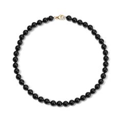 Discover the allure of nature’s colorful treasures with our exquisite collection of gemstone beaded necklaces. Each piece is meticulously handcrafted, blending classic elegance with a colorful twist. Black agate is associated with balance, protection, and healing Available in 14K Yellow Gold Bead type = Black Agate Bead size = 8mm Length = 16in Luxury Single Strand Round Beaded Necklace, Luxury Beaded Necklaces With Gemstone Beads, Hand-strung Yellow Gold Beaded Necklaces, Luxury Round Gemstone Bead Necklaces, Yellow Gold Hand-strung Beaded Necklaces, Luxury Necklaces With Round Natural Stones, Yellow Gold Hand-strung Beaded Necklace, Luxury Necklaces With Polished Round Beads, Luxury Hand-strung Beaded Necklace With Round Beads