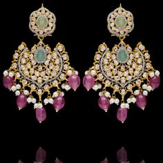 Indulge in the allure of this exquisite jewelry set and let contemporary grace redefine your fashion narrative! Radiate elegance and dangle in delight with our enchanting Esha Set – a mesmerizing blend of elegance and vibrancy meticulously crafted with sparkling zircons, complemented by the refreshing allure of mint green stones, and embellished with delicately dangling fuschia pink beads to elevate your style with the perfect harmony of sophistication and playfulness. The set includes a necklac Luxury Stone Work Jewelry For Festive Season, Elegant Jeweled Earrings For Reception, Elegant Jeweled Chandelier Earrings For Festive Occasions, Elegant Festive Jewelry Sets With Chandbali Style, Exquisite Hand Set Jewelry For Festive Occasions, Luxury Stone Work Jewelry Sets For Festive Occasion, Diamond Hand Set Chandelier Earrings For Wedding, Elegant Chandelier Earrings With Intricate Design For Reception, Elegant Diamond Chandelier Earrings For Reception