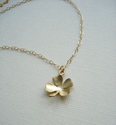 Clover Necklace In Gold Lucky Charm Irish Luck by AnechkasJewelry Shamrock Necklace, Anchor Heart, Irish Luck, Four Leaf Clover Necklace, Anchor Pendant, Minimal Necklace, Clover Charm, Irish Wedding, Clover Necklace