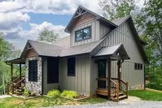 3-Bed Rustic Mountain House Plan with Two-Story House Plan - 1910 Sq Ft - 680482VR | Architectural Designs - House Plans Mountain House Plan, Two Story House Plans, Two Story House, Mountain House Plans, Backyard Office, House Plans And More, Architectural Styles, Rustic Bedding, Craftsman House Plan