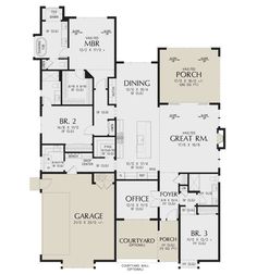 Modern Plan: 2,389 Square Feet, 3 Bedrooms, 3 Bathrooms - 2559-01064