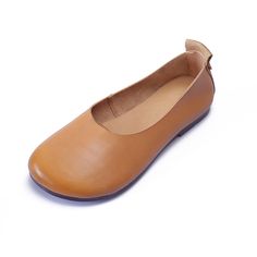 Genuine Cowhide Slip-On Shoes Solid Colors Granny Loafers in White 35 36 38 39 40 - Morimiss.com Slip-on Ballet Flats With Stitched Sole, Leather Sole Slip-on Flats, Everyday Slip-on Ballet Flats, Brown Ballet Flats With Rubber Sole, Round Toe, Brown Ballet Flats With Rubber Sole, Everyday Brown Slip-ons With Flat Heel, Stitched Sole Slip-on Ballet Flats, Slip-on Ballet Flats With Leather Footbed, Leather Footbed Slip-on Ballet Flats With Round Toe