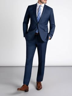 Men's Suiting, Gents Dress, Blue Groomsmen Suits, Blue Groomsmen, Best Suits For Men, Blazer Outfits Men, Modern Suits, Man Suits, Man Office