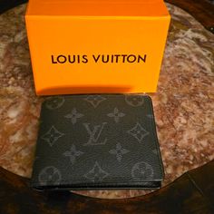 Brand New And Authentic! Louis Vuitton Men’s Wallet, Monogram Canvas Wallet With Original Box For Everyday Use, Modern Black Wallet With Dust Bag, Luxury Wallet In Monogram Canvas, Designer Monogram Canvas Wallets For Business, Classic Monogram Canvas Wallet For Business, Black Monogram Canvas Wallet For Everyday Use, Black Monogram Canvas Wallet, High-end Black Wallet For Everyday Use