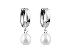 6-6.5mm white drop shape cultured freshwater pearl 14k white gold dangle earrings. Measure approximately 15/16"L x 1/4"W and have lever backings. Classic Round White Gold Teardrop Earrings, White Gold Teardrop Pearl Earrings For Pierced Ears, White Gold Teardrop Pearl Earrings, Classic Teardrop Pearl Earrings In White Gold, White Gold Drop Earrings With Pearl Charm, White Gold Oval Pearl Earrings, Classic Teardrop Pearl Earrings With Lever Back, Hypoallergenic White Gold Dangle Pearl Earrings, Gold Dangle Earrings