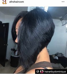 Straight Hair With Braid, Birthday Hairstyle, Angled Bob Haircuts, Angled Bob, Quick Weave, Bob Hair, Penteado Cabelo Curto, Bob Styles, Girl Short Hair