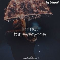 a woman holding an umbrella with lights on it that says, i'm not for everyone