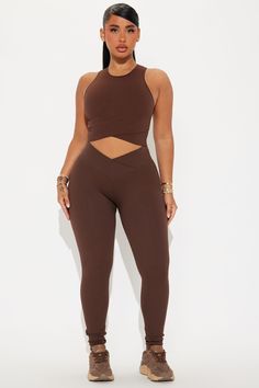 Available In Black, Charcoal, Olive, And Chocolate. Sports Bra Crew Neck Sleeveless Seamless Ribbed Cross Over Detail High Impact Pair With "Namaste Seamless Active Leggings" 92% Nylon 8% Elastane Imported | Highest Peak Effortless Seamless Sports Bra in Chocolate Brown size XS by Fashion Nova Chocolate Fashion, Seamless Sports Bra, Active Leggings, Matching Dresses, Sport Fashion, Active Wear For Women, Chocolate Brown, Namaste, Clothes For Sale