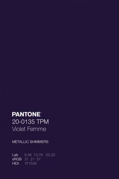 pantone's 2011 - 05 - 08 tpm violet feminine metallic shimmers