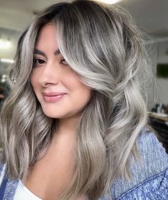 Gray Root Balayage, Root Smudge Grey Hair, Ashy Root Smudge, Root Smudge Vs Shadow Root, Dark Smokey Blonde Hair, Icy Grey Blonde Hair Dark Roots, Dark Root Smudge Blonde, Dark Shadow Root Blonde Balayage, Shadow Root Balayage