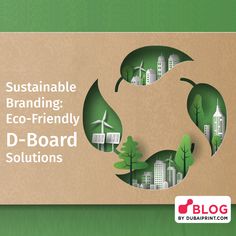 a banner with the words, sustainable branding eco - friendly d - board solutions