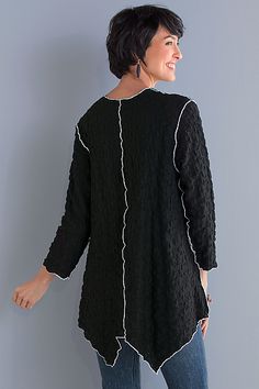 back view Chic Black Tunic For Layering, Black Spring Tunic For Layering, Artful Home, Back View, Artichoke, Bold Colors, Get Inspired, Color Blocking, Color Block