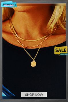 Simple Multi-layered Lotus Pendant Necklace Multi-strand Layered Necklace For Parties, Layered Multi-strand Necklace For Parties, Multi-strand Clavicle Chain Layered Necklace As Gift, Trendy Layered Multi-strand Jewelry, Trendy Gold Layered Jewelry, Layered Double Strand Necklace For Party, Trendy Layered Gold Jewelry, Chic Layered Jewelry As A Gift, Chic Layered Jewelry For Gifts