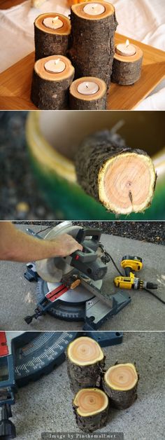 the process of cutting logs with a circular sawtoother and other woodworking tools