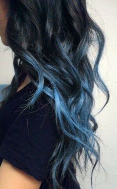 Diy Ombre Hair, Black Hair Ombre, Blue Ombre Hair, Colourful Hair, Ombré Hair, Hair Affair