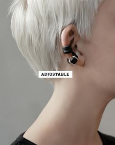 Adjustable leather cuff earring with a minimalist design, perfect for industrial and punk looks. Made from vegan leather and with metal rings, this black wrap cuff offers a unique alternative jewelry option, ideal for a friend's surprise gift.  𝐒𝐈𝐙𝐄: ➤ 100% adjustable Because of its wire construction - it easily bends and wraps to form any shape or size.  𝐃𝐄𝐓𝐀𝐈𝐋𝐒: ➤ Material: Faux Leather, Mixed Metal Nickel Free, Lead-Free & Hypoallergenic, Non-Tarnish ➤ Choose from Two Designs: With and Without Metal Ring ★ Sold as ONE earring ★ ➤ Ready to Ship -Strong, lightweight, and flexible. Simply wrap it around the desired spot on your ear. -Comes in two design choices: The first option features a sleek bare black faux leather design, while the second option includes metal rings for add Elegant Punk, Long Leather Necklace, Punk Looks, Minimalist Earring, Jewelry Ear, Unisex Earrings, Second Option, Alternative Jewelry, Wrap Earrings