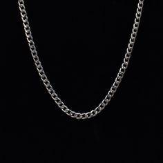 5mm stainless steel cuban necklace Everyday Silver Cuban Link Necklace In Stainless Steel, Silver Stainless Steel Cuban Link Necklace For Everyday, Everyday Silver Stainless Steel Chain Necklace, Classic Cuban Link Stainless Steel Necklace, Silver Stainless Steel Cuban Link Necklace With Box Chain, Silver Stainless Steel Oval Link Chain Necklace, Minimalist Silver Cuban Link Necklace, Silver Stainless Steel Figaro Chain Necklace, Silver Stainless Steel Cuban Link Chain Necklace