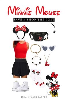 Casual Disney Character Outfits, Disneyland Attire For Women, Mini Mouse Outfit Ideas, Womens Animal Kingdom Outfit, Cute Outfits To Wear To Disney World, Disney Outfits For Each Park, Stitch Disneybound Outfits, Disney World Couples Outfits, Disney World Inspired Outfits