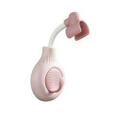 a pink hair dryer on a white background