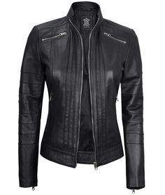 Black Cafe Racer Leather Jacket
Upgrade your style to the next level with this black cafe racer jacket. Features include mandarin collar, four zippers pocket, two on the chest and two on the waist, Patterned on the central area and on the sleeves. A perfect timeless outfit for ladies to flaunt with style. Black Cafe Racer, Racer Leather Jacket, Leather Jacket For Women, Cafe Racer Leather Jacket, Black Leather Blazer, Tan Leather Jackets, Cafe Racer Style, Womens Black Leather Jacket, Cafe Racer Jacket