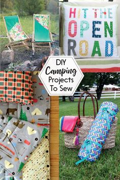 some camping projects to sew on the grass