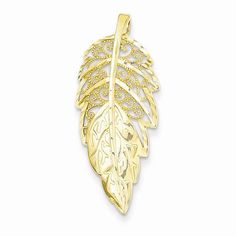 Metal: 14k Yellow GoldLength:32 mmWidth:14 mmFinish: Diamond-cut, PolishedFree U.S. Shipping for orders over $99 Protected by our 30-Day Risk Free Returns! Gold Leaf Pendant, Necklace For Girlfriend, Leaf Jewelry, Yellow Gold Chain, Gold Polish, Leaf Pendant, Fine Jewellery Necklace, Diamond Cut, Gold Material