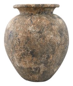 an old vase is shown on a white background