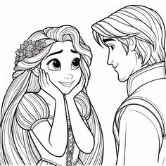 the frozen princess and prince coloring pages for kids to color on their own walls or desks