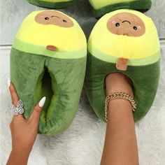 Super Cute And Stylish Ships In 5-10 Business Days Shein Slippers, Avocado Slippers, Novelty Slippers, Cartoon Avocado, Avocado Design, Fun Slippers, Cute Avocado, Cute Slippers, Home Slippers