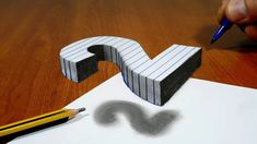 a pencil drawing the shape of a letter