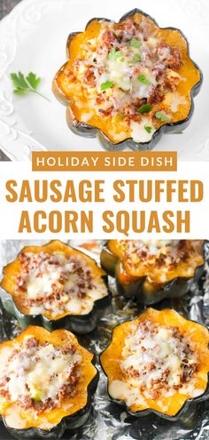 stuffed acorn squash is an easy and delicious side dish for the holiday dinner or brunch