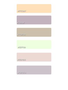 the color palette is neutral and pale, with different shades to choose from in each section