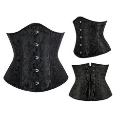 Make a statement with a gothic steampunk satin corset featuring 14 plastic bones. this corset is perfect for special occasions or everyday wear and is sure to make you stand out from the crowd. Plus Size Party, Lingerie Plus, Lingerie Plus Size, Satin Corset, Corset Bustier, Underbust Corset, Waist Cincher, Body Shaper, Hot Dress