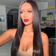 24” Human Hair Black Straight Lace Front Wig *New* Arrives New 100% Human Hair Lace Front Wig Remy Hair Color & Texture As Shown 150-180 Density You Can Cut , Curl , Color , And Style This Wig Heat Resistant Up To 315f 22.5 In Circumference Hand Tied - Check My 5 Star Reviews You Could Cut The Front Lace To Blend As Your Own Hairline I Do Not Trade On Any Of My Wigs Bundle With The Got2b Ultra Gel Or Ghost Bond To Save 10% Off $$$ X Black Purple Ombre, Lace Front Black, Face Beat, Super Model, Short Straight Hair, Straight Lace Front Wigs, Black Wig, Beat Face, Lace Hair