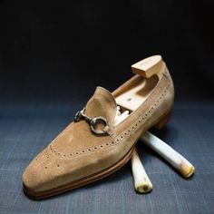 Handmade+Beige+Color+Suede+Brogue+Toe+Moccasins,+Men's+Dress+Slip+On+Loafers Upper+Material+Genuine+Suede Inner+Soft+Leather+ Style+Brogue+Toe+Loafers Color+Beige+ Sole+Leather Gender+Male Heel+Leather Manufacturing+Time+7+to+10+Business+Days IMPORTANT+NOTE Please+measure+your+f... Men Apparel, Men Stuff, Custom Design Shoes, Suede Leather Shoes, High Ankle Boots, Handmade Leather Shoes, Moccasins Mens, Dress Slip, Leather Boot Shoes